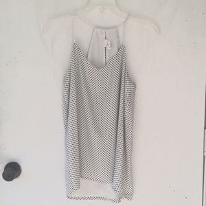 Express Black & White Polka Dot Tank Top - Size Small